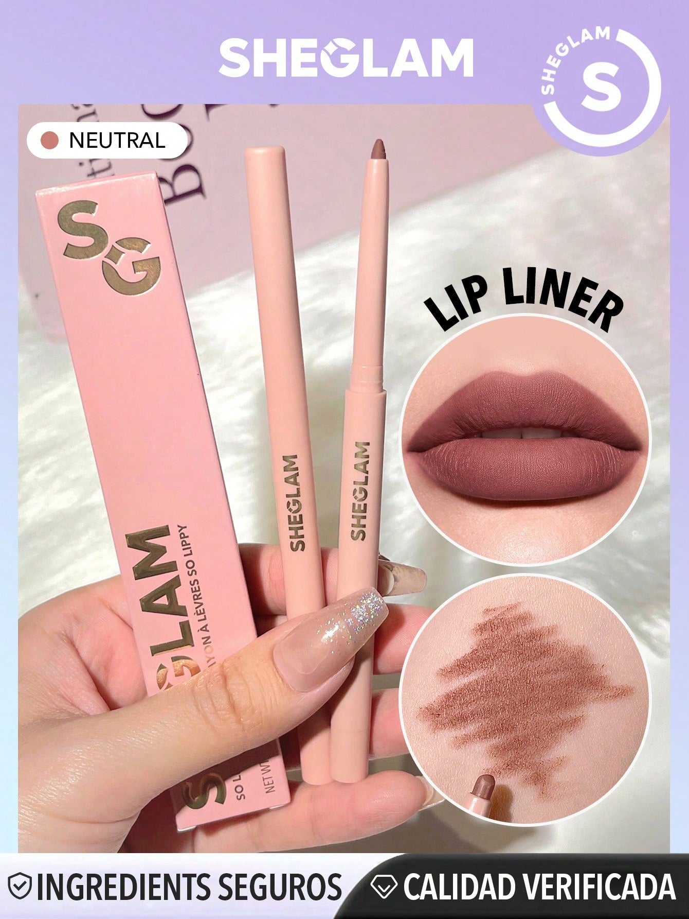 SHEGLAM so Lippy Lip Liner-Neutral Creamy Matte Lip Liner Pencil High Pigment Not Easy to Fade Silky Smooth Matte Contour Tint Lip Makeup Black Friday Party Y2K Lip Liner